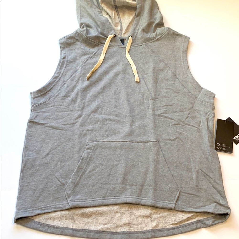💜RCTIV8 Men’s Medium Sleeveless Hooded Sweatshirt New D10